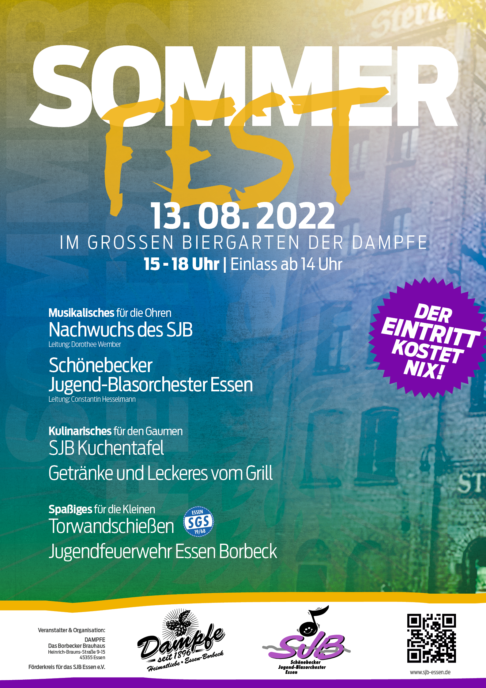Plakat Sommerfest Dampfe