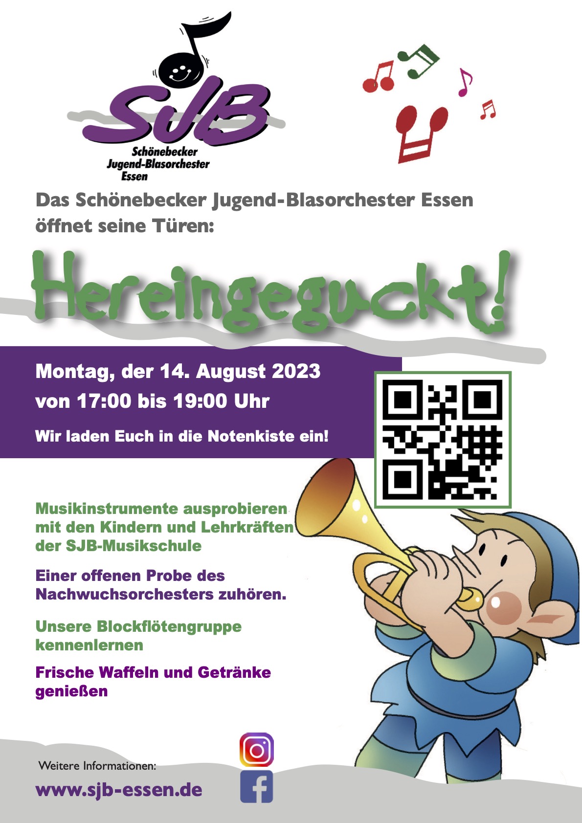 Read more about the article Tag der offenen Tür beim Schönebecker Jugend-Blasorchester Essen