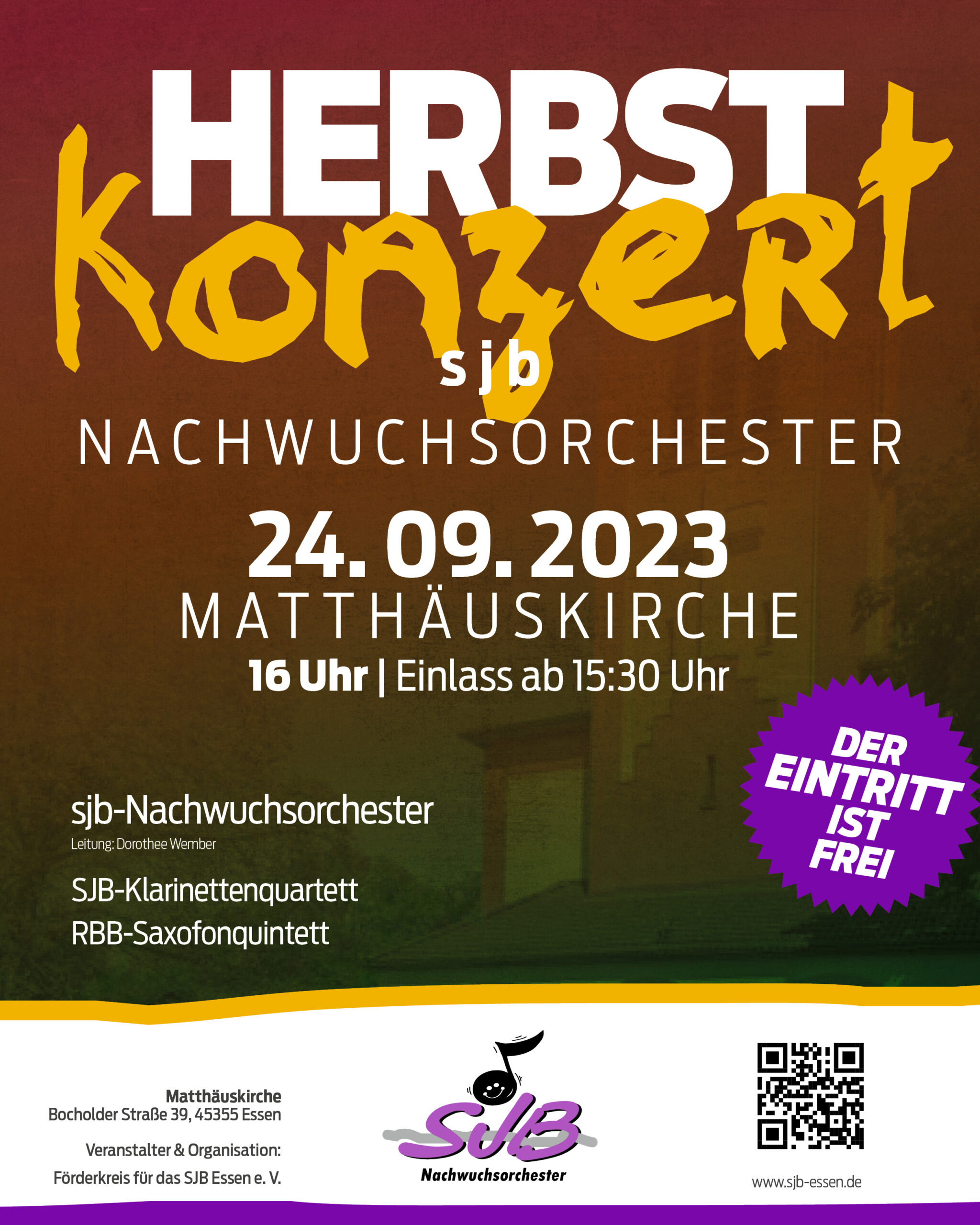 Read more about the article Herbstkonzert am 24.09. in der Matthäuskirche